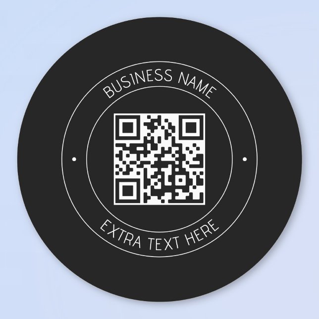 Your QR code & Editable Text | Black & White (Creator Uploaded)