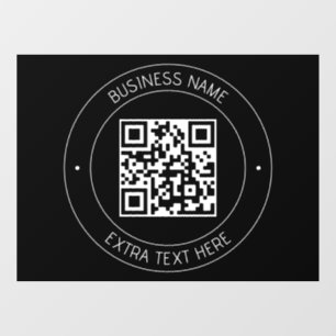 Your QR code & Editable Text Black & White