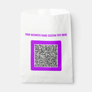 Your QR Code Favour Bag Example with Custom Text