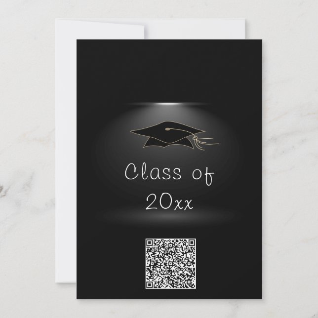 Your QR Code Graduation Invitation Example (Back)