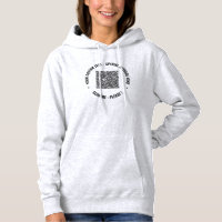 Your QR Code Info Custom Text Gift Hoodie