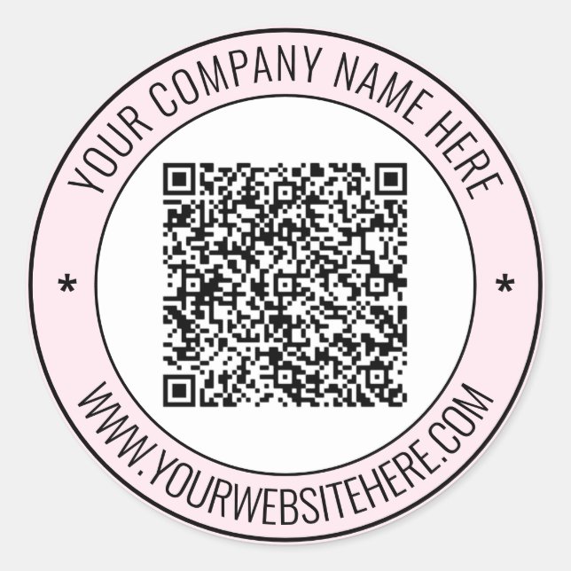 Your QR Code Info Name Website Promotional Sticker (Front)