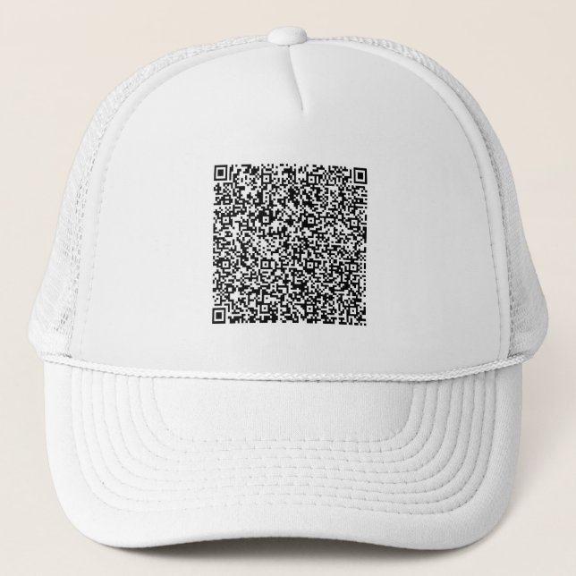 Your QR Code info Promotional Business Trucker Hat (Front)