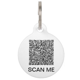 Your QR Code Info Scan Pet ID Tag - Personalized  