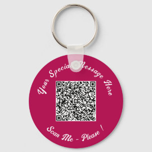 Your QR Code Keychain with Custom Text and Colours