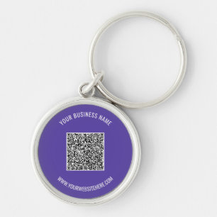 Your QR Code Name Info Colours Promotional Keychai Key Ring