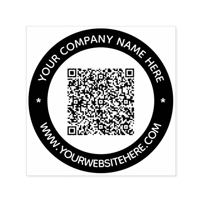 Your QR Code Name Website Colour Stamp Template (Design)