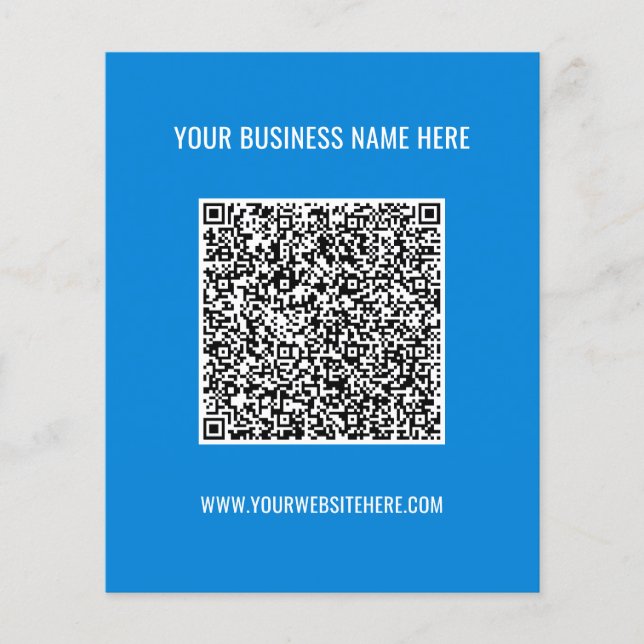 Your QR Code Name Website Colours Flyer Promotiona (Front)