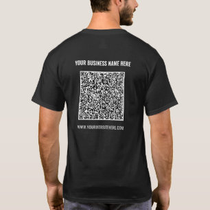 Your QR Code Name Website Company T-Shirt Template