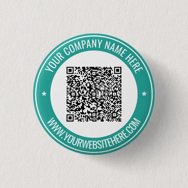 Your QR Code Name Website Promotional Button (Front)