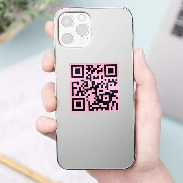 Your QR Code on Light Pink (Phone)