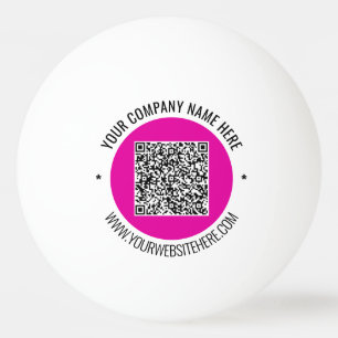 Your QR Code Ping Pong Ball Example Custom Text