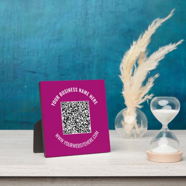 Your QR Code Plaque with Custom Text and Colours (Insitu)