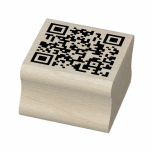 Your QR Code Plus Business Details Rubber Stamp