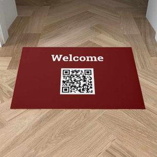 Your QR Code plus Welcome on a Doormat