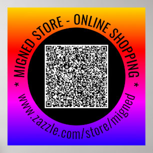 Your QR Code Posters Example with Custom Text