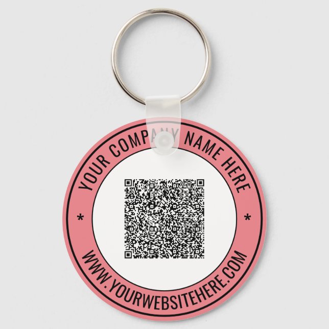 Your QR Code Promotional Business Keychain Example (Front)