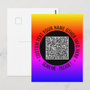 Your QR Code Scan and Custom Text Card
