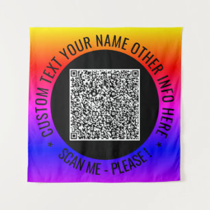 Your QR Code Scan and Custom Text Colour Tapestry