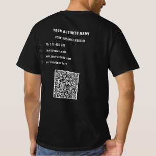 Your QR Code Scan and Custom Text Company T-Shirt