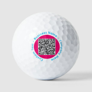 Your QR Code Scan and Custom Text Golf Balls Stamp