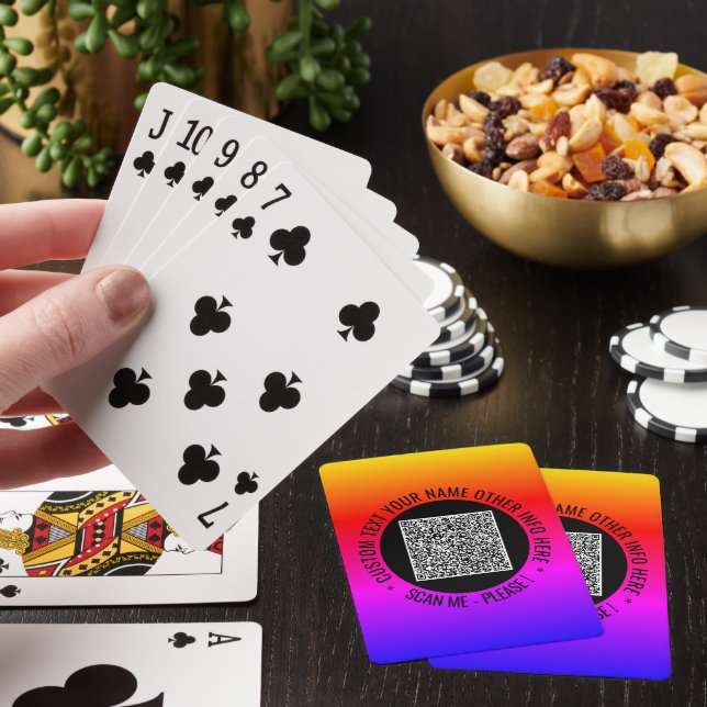 Your QR Code Scan and Custom Text Playing Cards (In Situ)