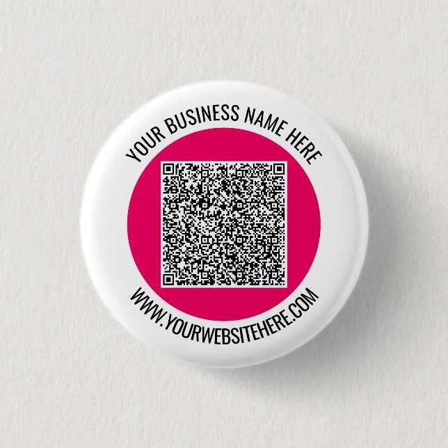 Your QR Code Scan Custom Text and Colours Button (Front)