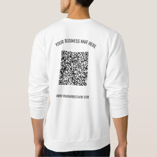 Your QR Code Scan Custom Text Business Sweatshirt