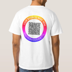 Your QR Code Scan Custom Text Business T-Shirt