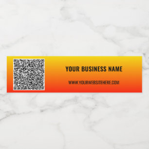 Your QR Code Scan Custom Text ColorBottle Labels
