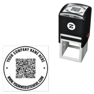 Your QR Code Scan Custom Text Self-inking Stamp