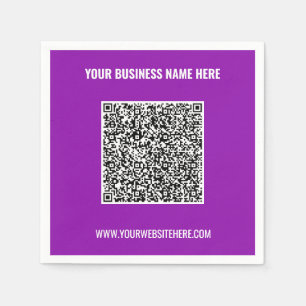 Your QR Code Scan Custom Text snd Colours Napkins