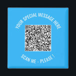 Your QR Code Scan Custom Text Surprise Magnet Gift<br><div class="desc">Choose Colours and Font - Magnet Your Special QR Code Info and Custom Text Personalised Modern Magnets / Gift - Add Your QR Code - Image or Logo - photo / Text - Name or other info / message - Resize and Move or Remove / Add Elements - Image /...</div>