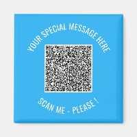 Your QR Code Scan Custom Text Surprise Magnet Gift