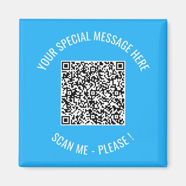 Your QR Code Scan Custom Text Surprise Magnet Gift (Front)