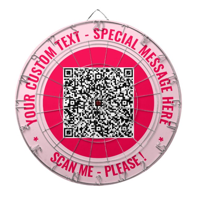 Your QR Code Scan Dart Board Custom Text and Colou (Front)