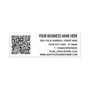 Your QR Code Scan Info Address Self-inking Stamp