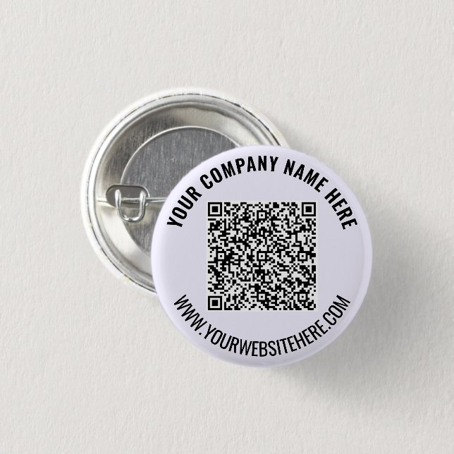 Your QR Code Scan Info and Custom Text Button (Front & Back)