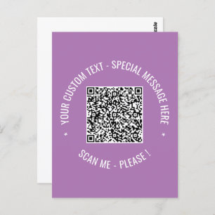Your QR Code Scan Info and Custom Text Card