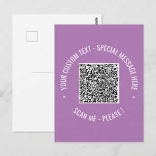 Your QR Code Scan Info and Custom Text Card