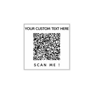 Your QR Code Scan Info and Custom Text Stamp
