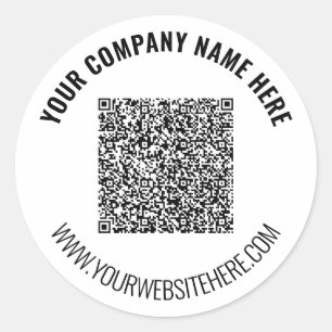 Your QR Code Scan Info and Custom Text Sticker