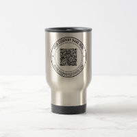 Your QR Code Scan Info and Custom Text Travel Mug