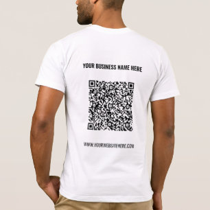 Your QR Code Scan Info and Text Business T-Shirt