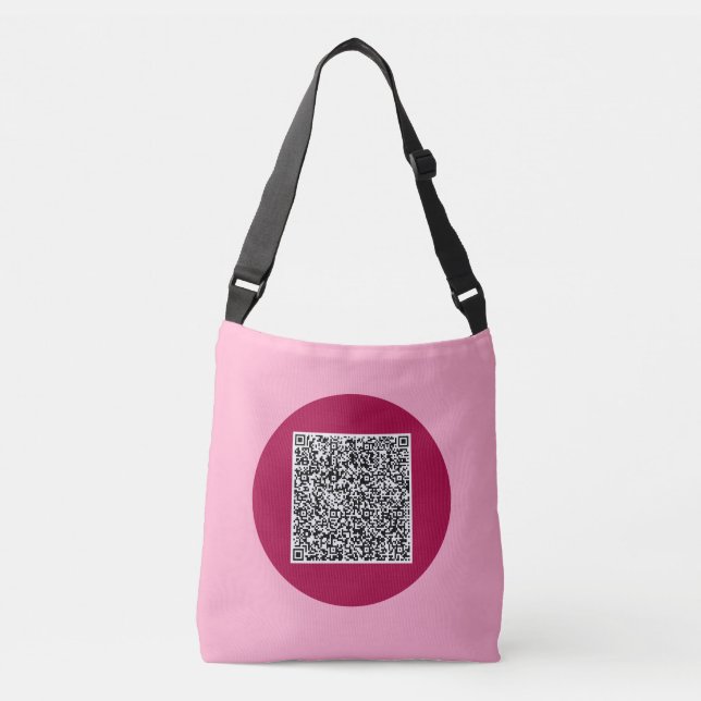 Your QR Code Scan Info Custom Colour Personalised Crossbody Bag (Front)