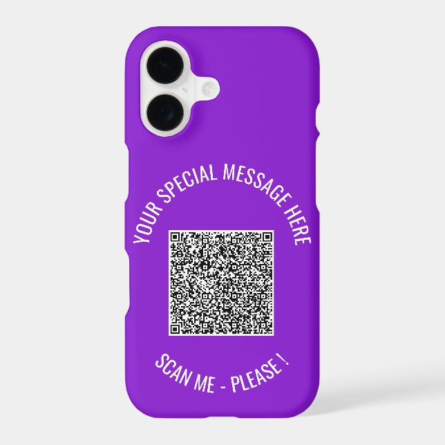Your QR Code Scan Info Custom Text and Colours (Back)
