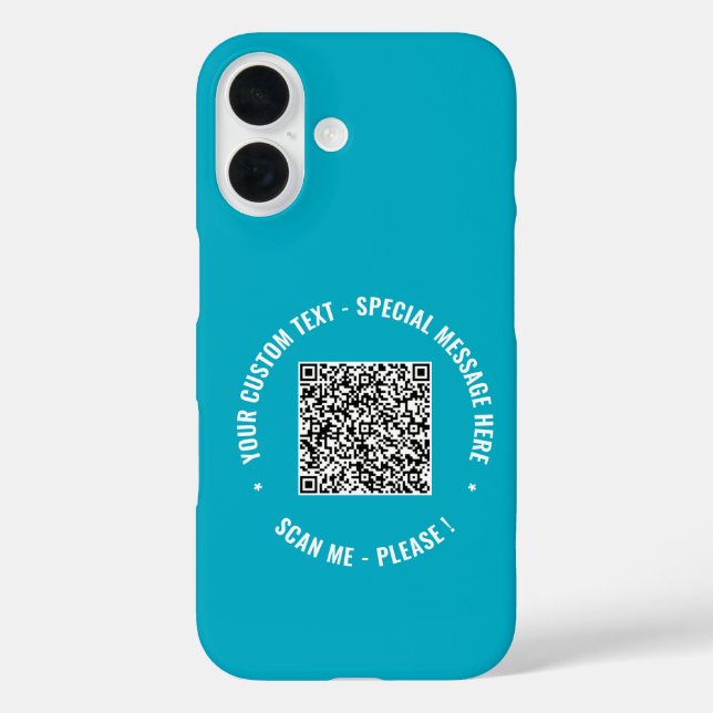 Your QR Code Scan Info Custom Text and Colours Case-Mate iPhone Case (Back)