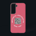 Your QR Code Scan Info Custom Text and Colours Samsung Galaxy Case<br><div class="desc">Custom Colours and Font - Your Special QR Code Info and Custom Text Personalised Modern Gift - Add Your QR Code - Image or Logo - photo / Text - Name or other info / message - Resize and Move or Remove / Add Elements - Image / Text with Customisation...</div>