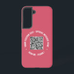 Your QR Code Scan Info Custom Text and Colours Samsung Galaxy Case<br><div class="desc">Custom Colours and Font - Your Special QR Code Info and Custom Text Personalised Modern Gift - Add Your QR Code - Image or Logo - photo / Text - Name or other info / message - Resize and Move or Remove / Add Elements - Image / Text with Customisation...</div>