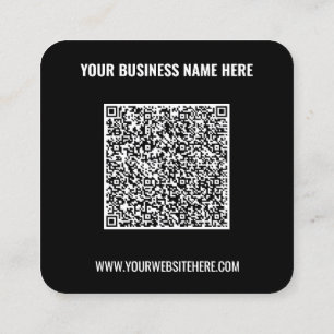 Your QR Code Scan Info Custom Text Business Card